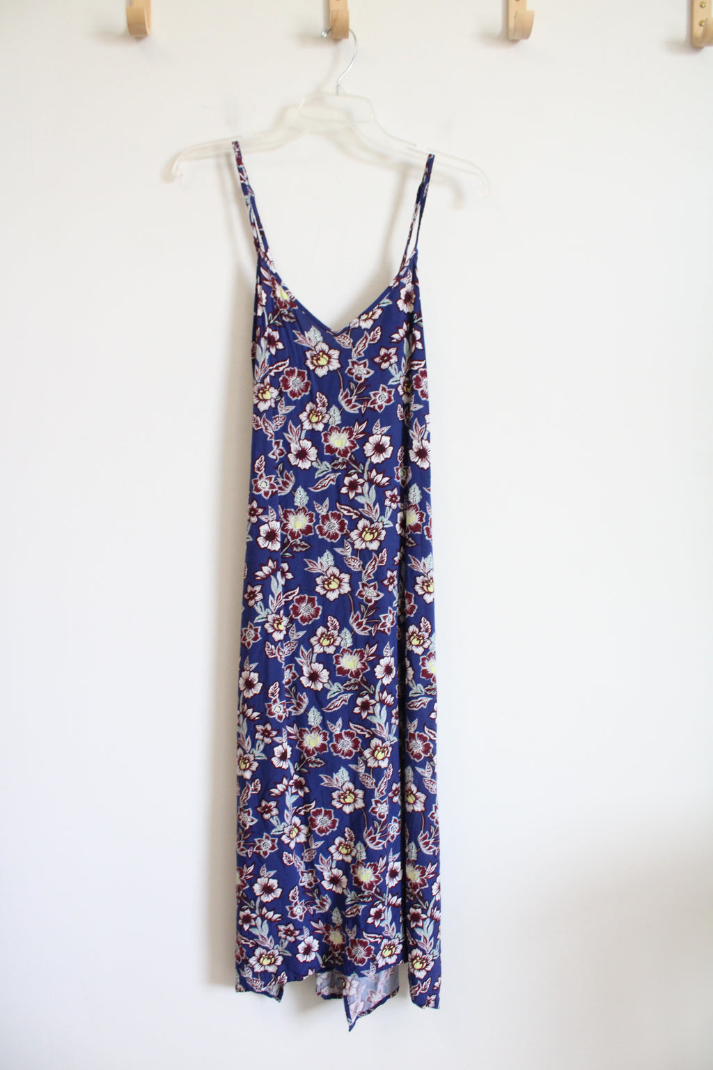 Gap Blue Floral Spaghetti Strap Dress | L