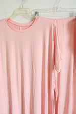 Light Pink Long Tunic Top & Pants Set | 4XL