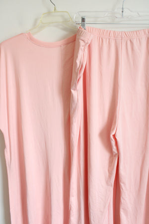 Light Pink Long Tunic Top & Pants Set | 4XL