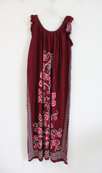 An & An Red Pink & White Patterned Maxi Dress | L