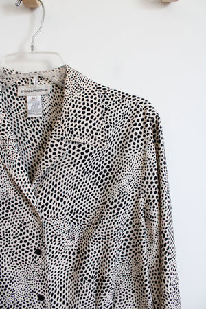 Evan-Picone Black and Tan Blouse | L (14)