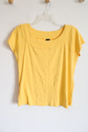 Rafaella Yellow Wide Neck Top | 1X