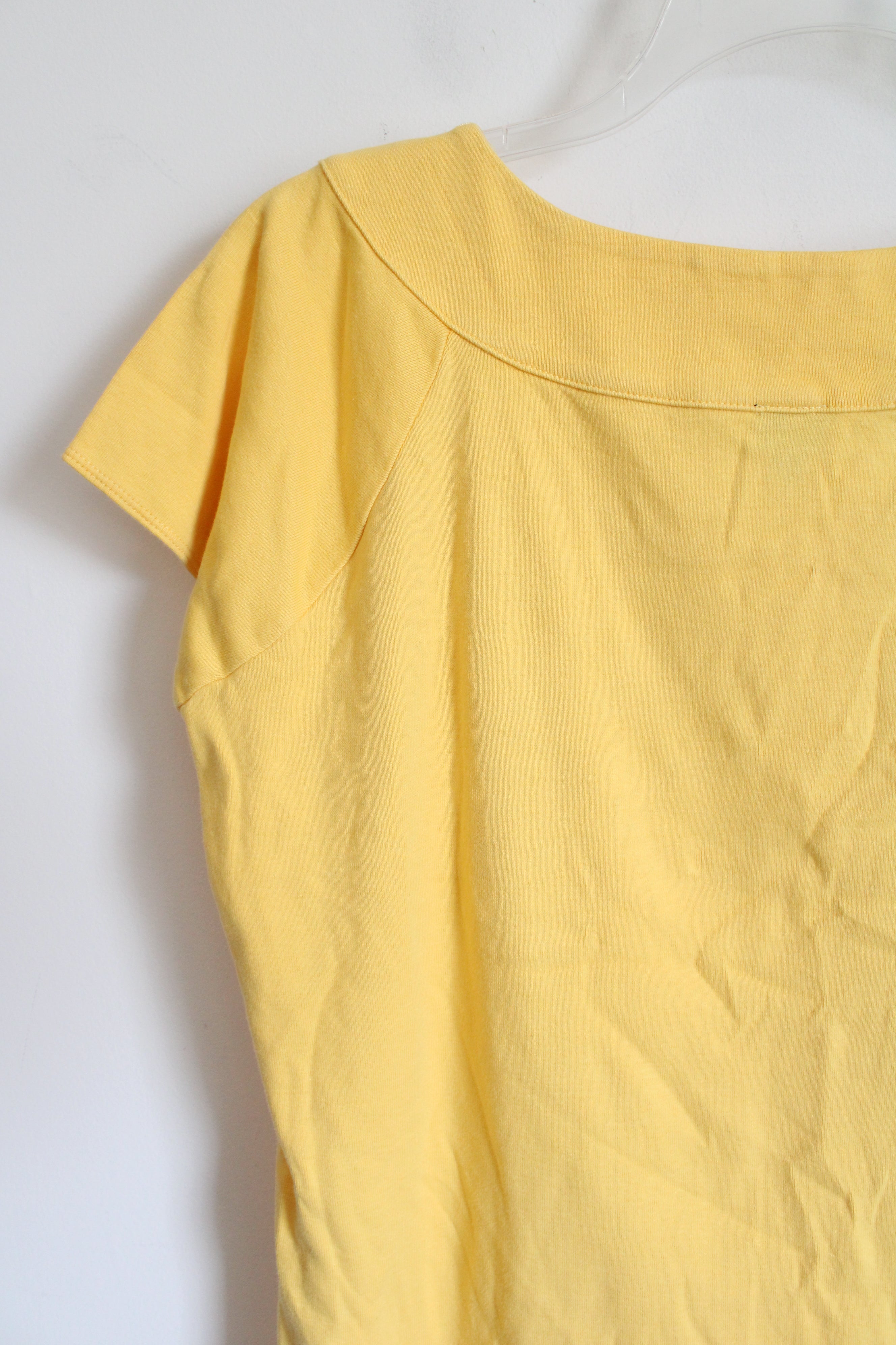 Rafaella Yellow Wide Neck Top | 1X