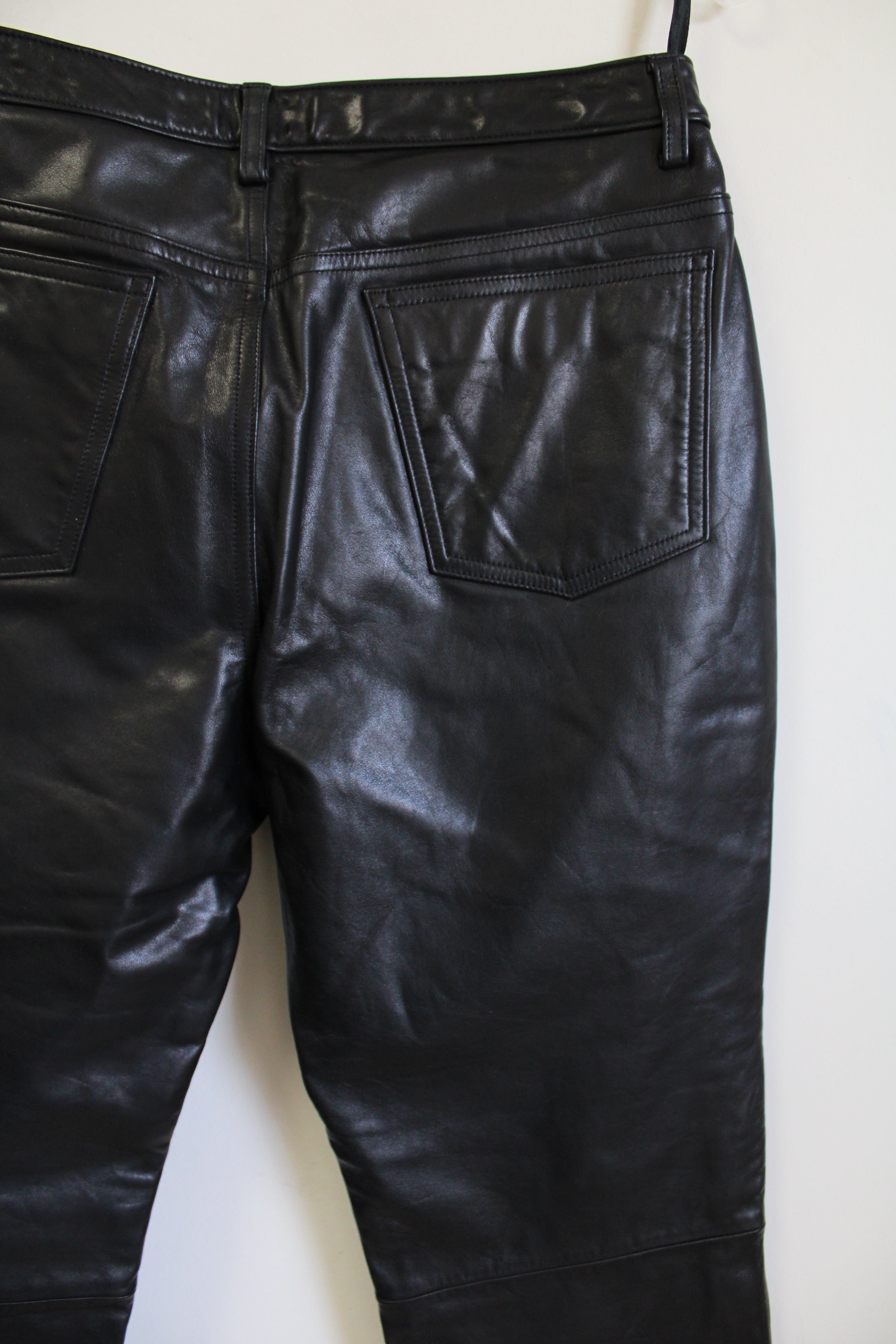 NEW Banana Republic Genuine Black Leather Pants | 8