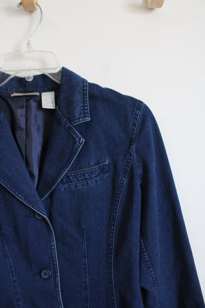 Liz Claiborne Denim Blazer | 6 (SM)