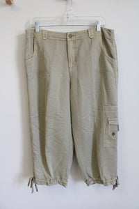 Khakis Drawstring Cargo Khaki Capri Pants | 12