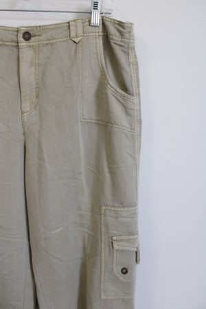 Khakis Drawstring Cargo Khaki Capri Pants | 12