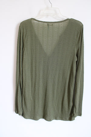 Old Navy Thin Olive Green Long Sleeved Top | XL