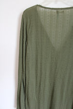 Old Navy Thin Olive Green Long Sleeved Top | XL