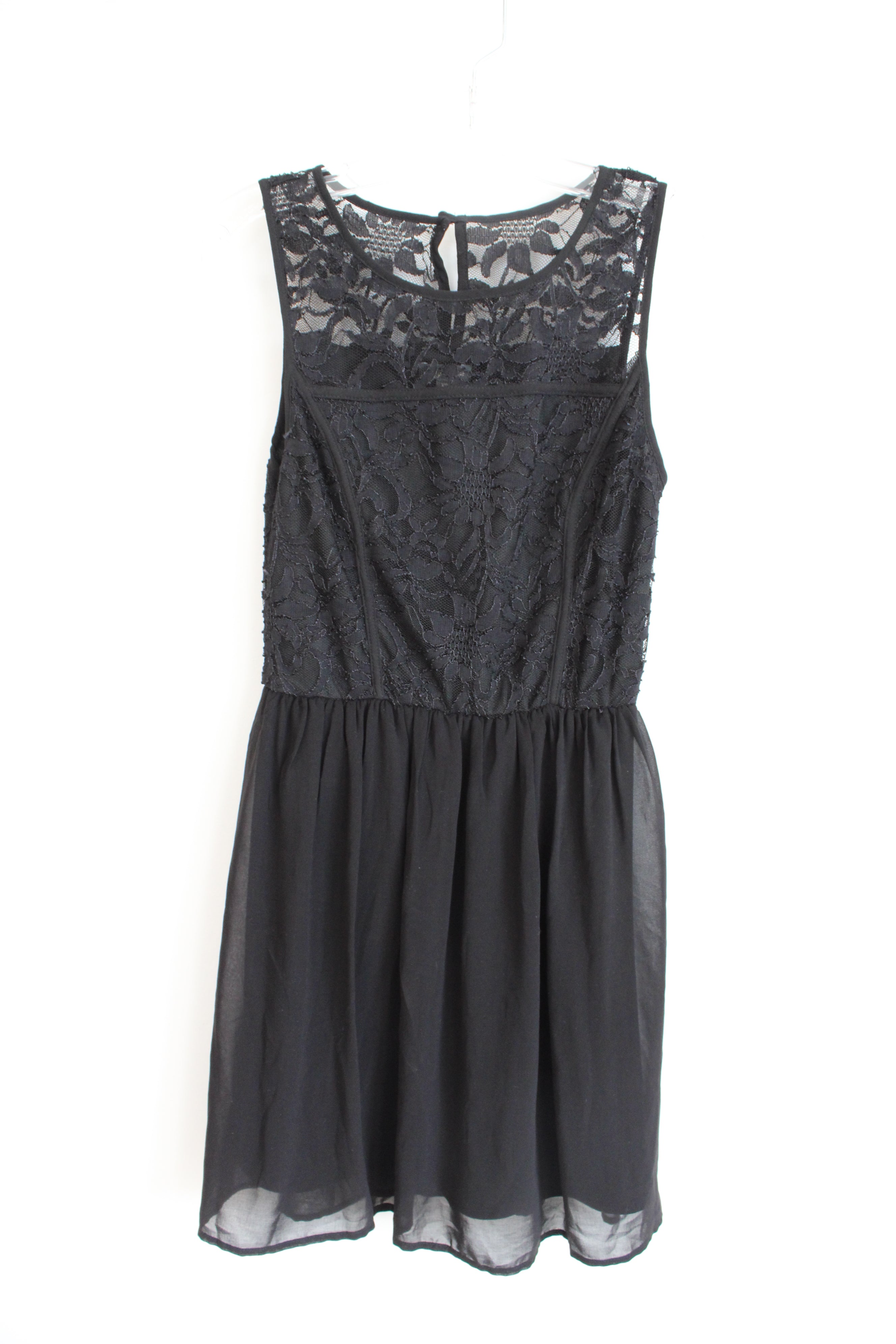 Lily Rose Lace Bodice Black Dress | XS