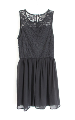 Lily Rose Lace Bodice Black Dress | XS