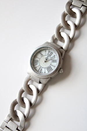 Premier Designs Brushed Silver Chunky Chain Analog Watch