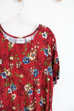 Studio Ease Vintage Red Floral Maxi Dress | 18