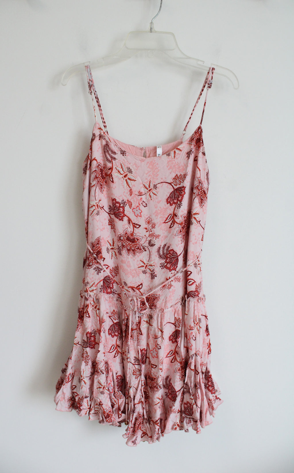 Indikah Pink Floral Ruffled Mini Dress | M