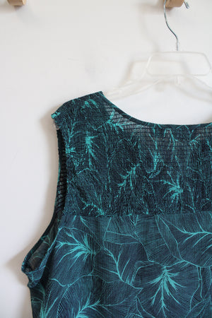 Liz Claiborne Green Sheer Top | 2XL