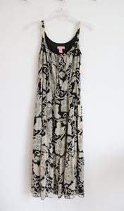 NEW Bandolino Black & Beige Floral Malaysia Maxi Dress | 4