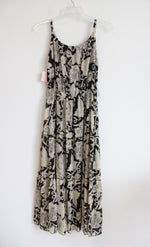 NEW Bandolino Black & Beige Floral Malaysia Maxi Dress | 4