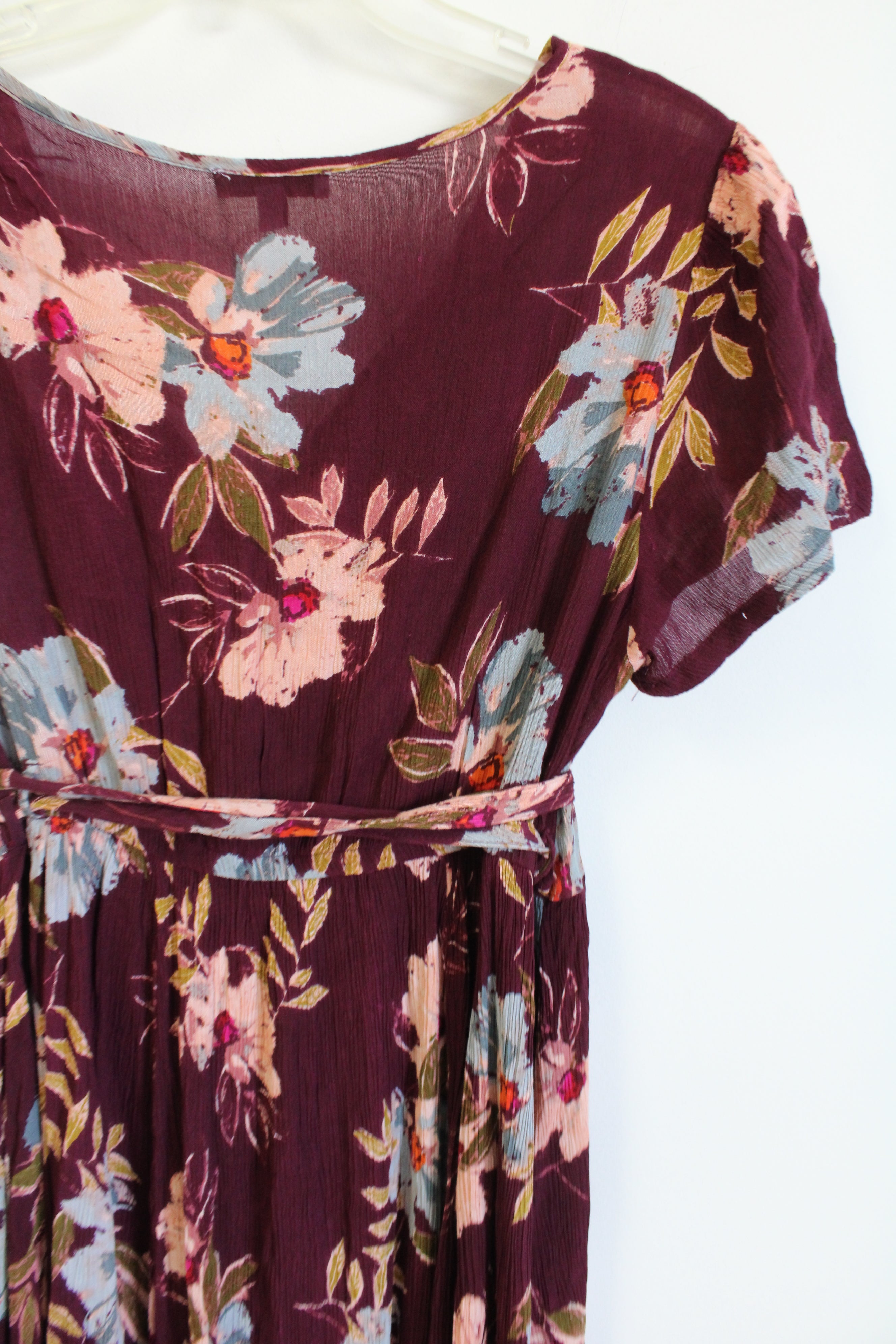 Patrons of Peace Maroon Floral Dress | L