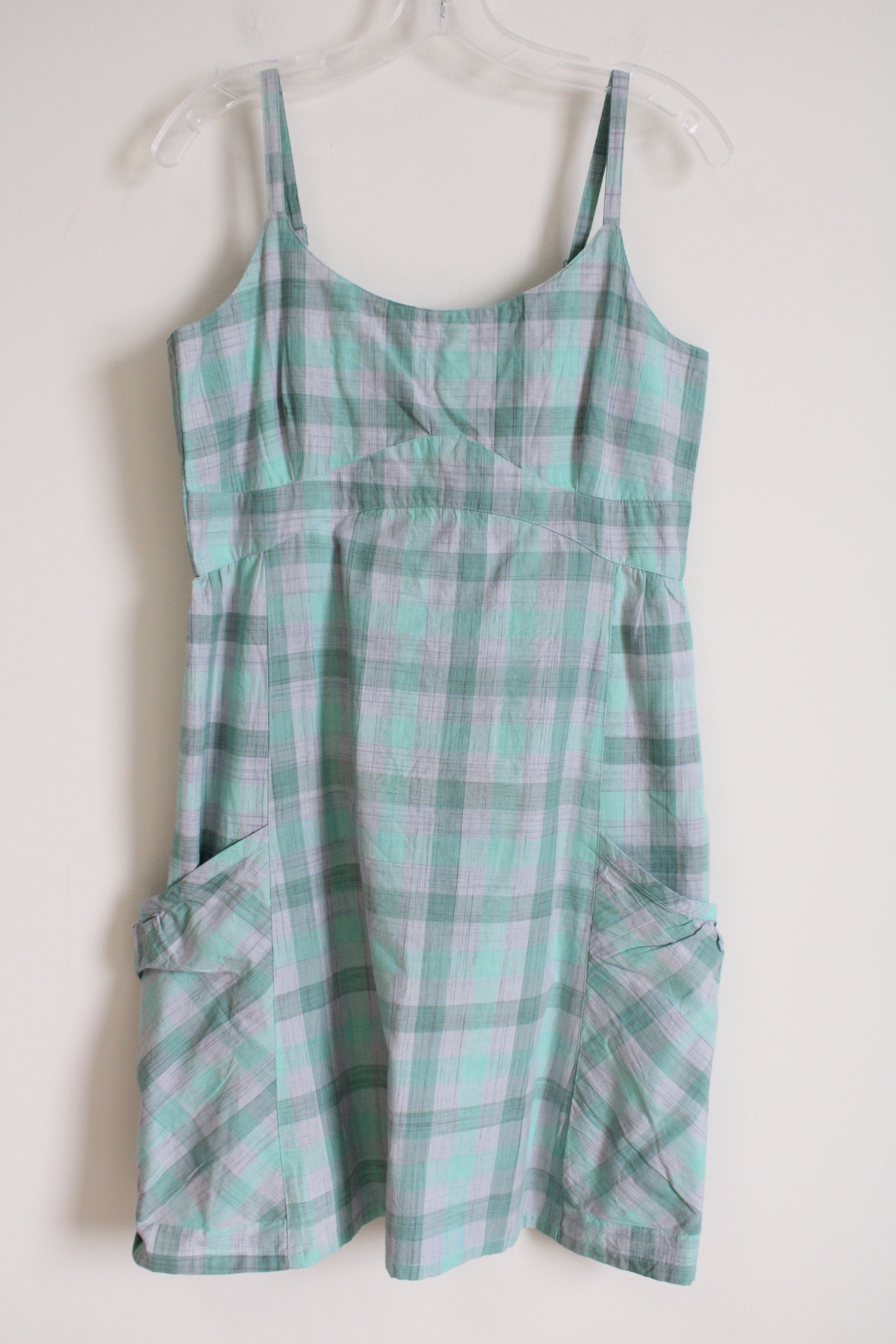 Horny Toad Blue Plaid Pocket Dress | M