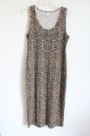 J.Crew Tan Animal Print Cotton Maxi Dress | M