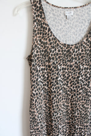 J.Crew Tan Animal Print Cotton Maxi Dress | M