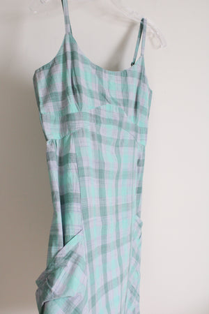 Horny Toad Blue Plaid Pocket Dress | M