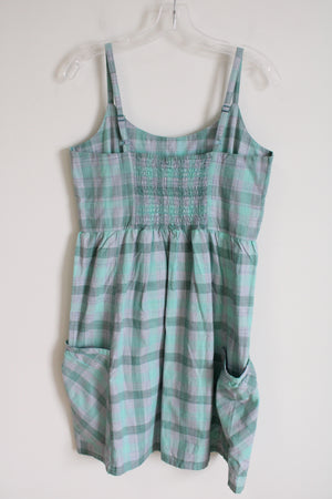 Horny Toad Blue Plaid Pocket Dress | M