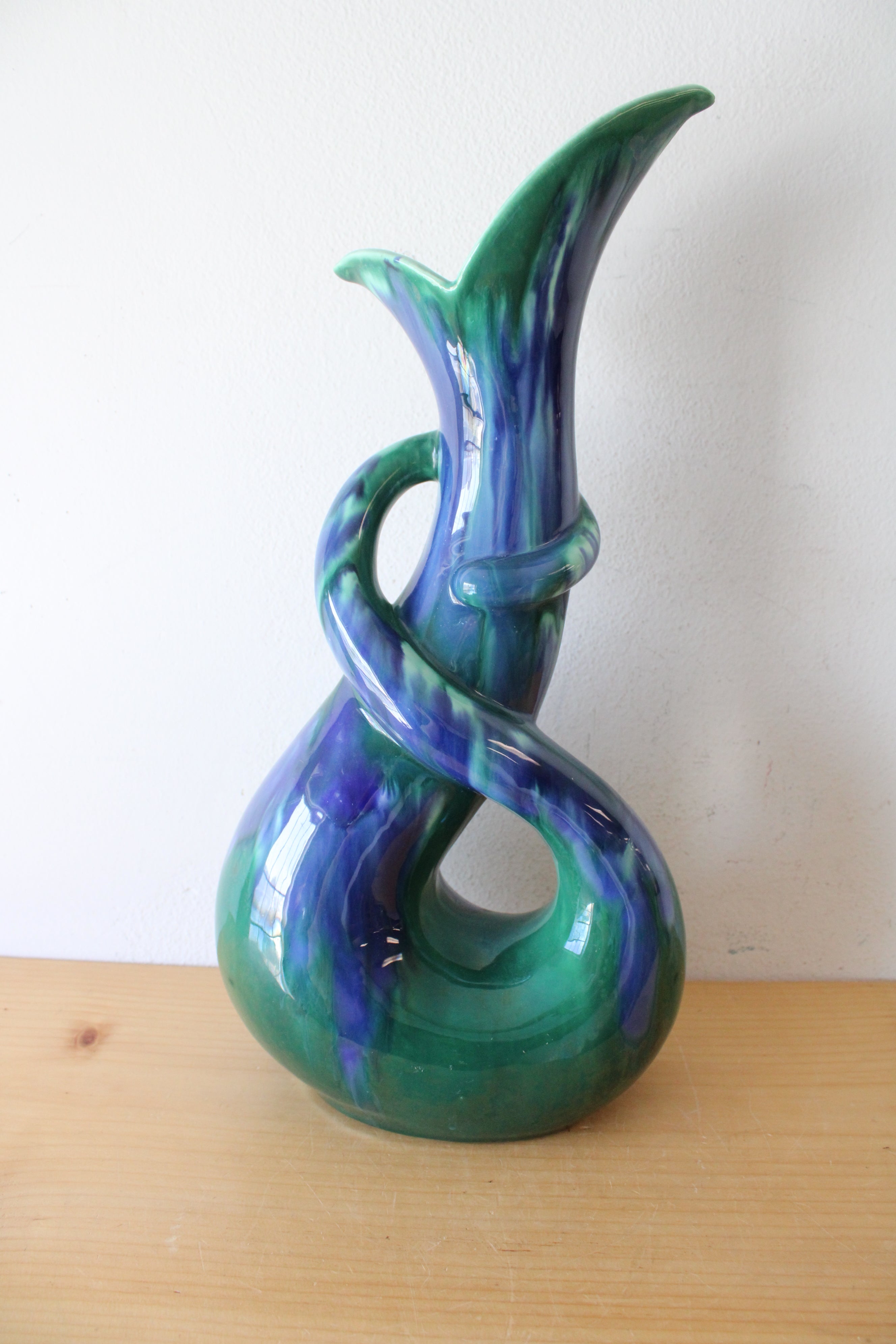 Royal Haeger #483 Blue & Green Cobra Vase