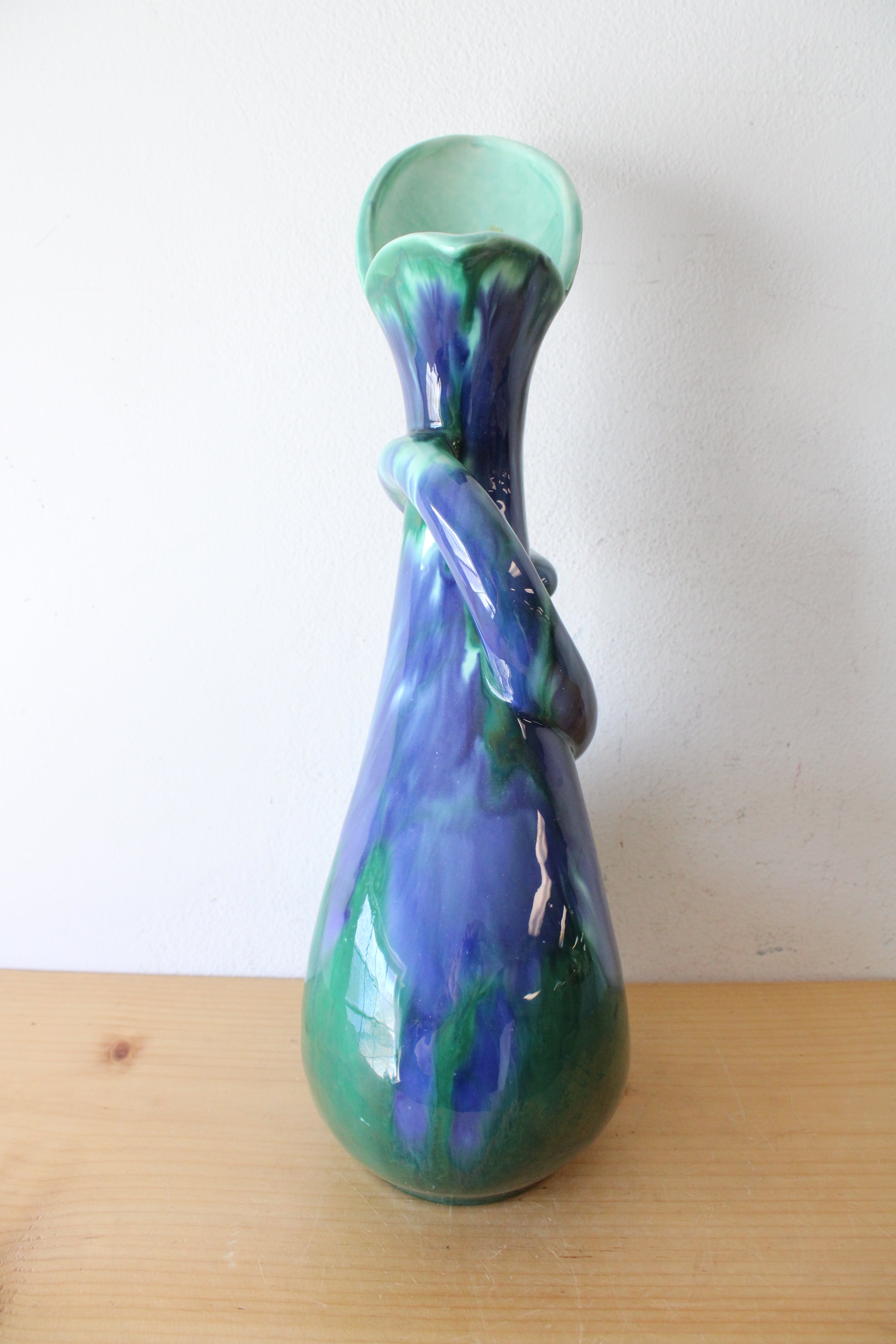 Royal Haeger #483 Blue & Green Cobra Vase