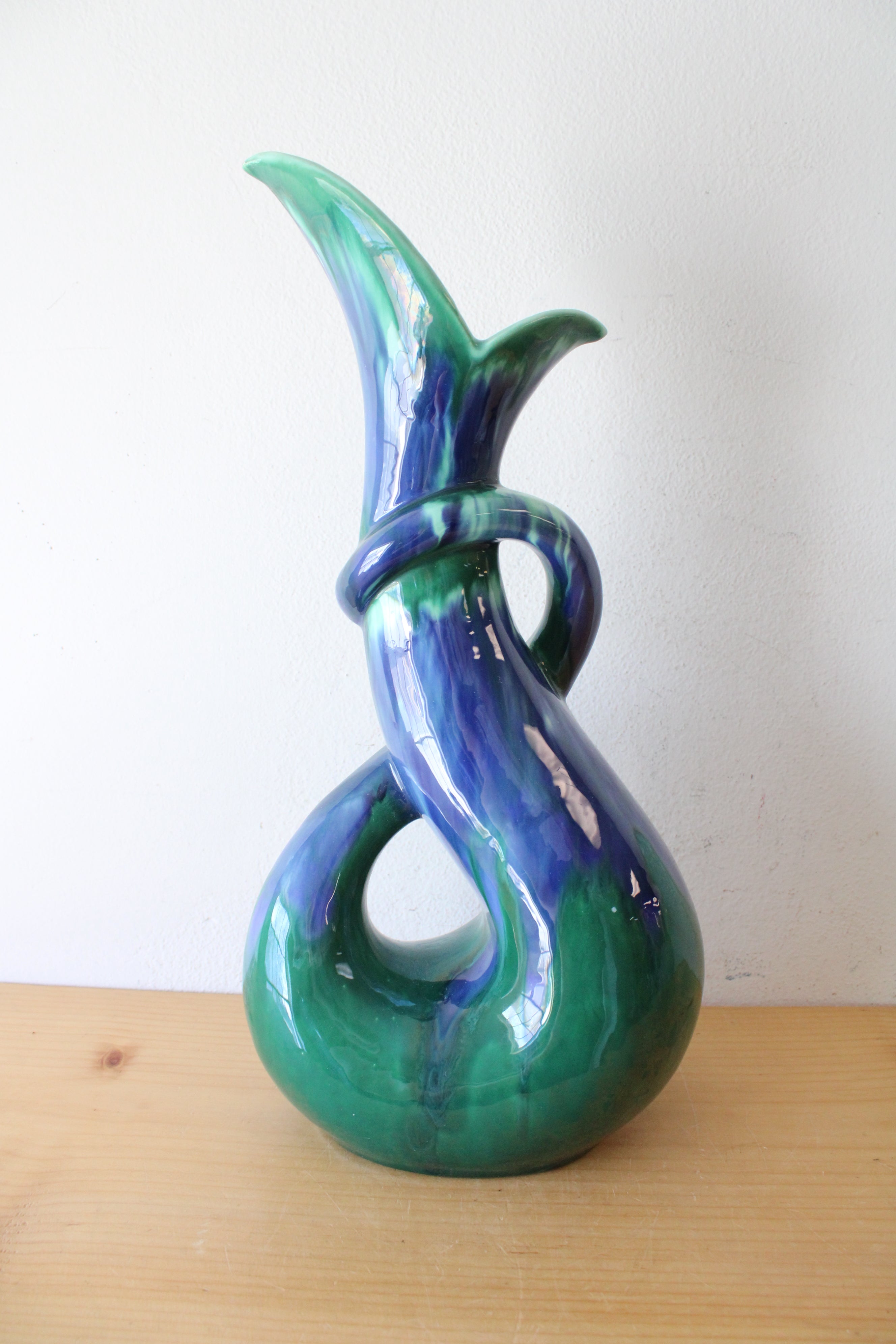 Royal Haeger #483 Blue & Green Cobra Vase