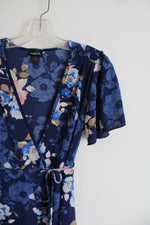 Rue 21 Blue Floral Wrap Dress | S