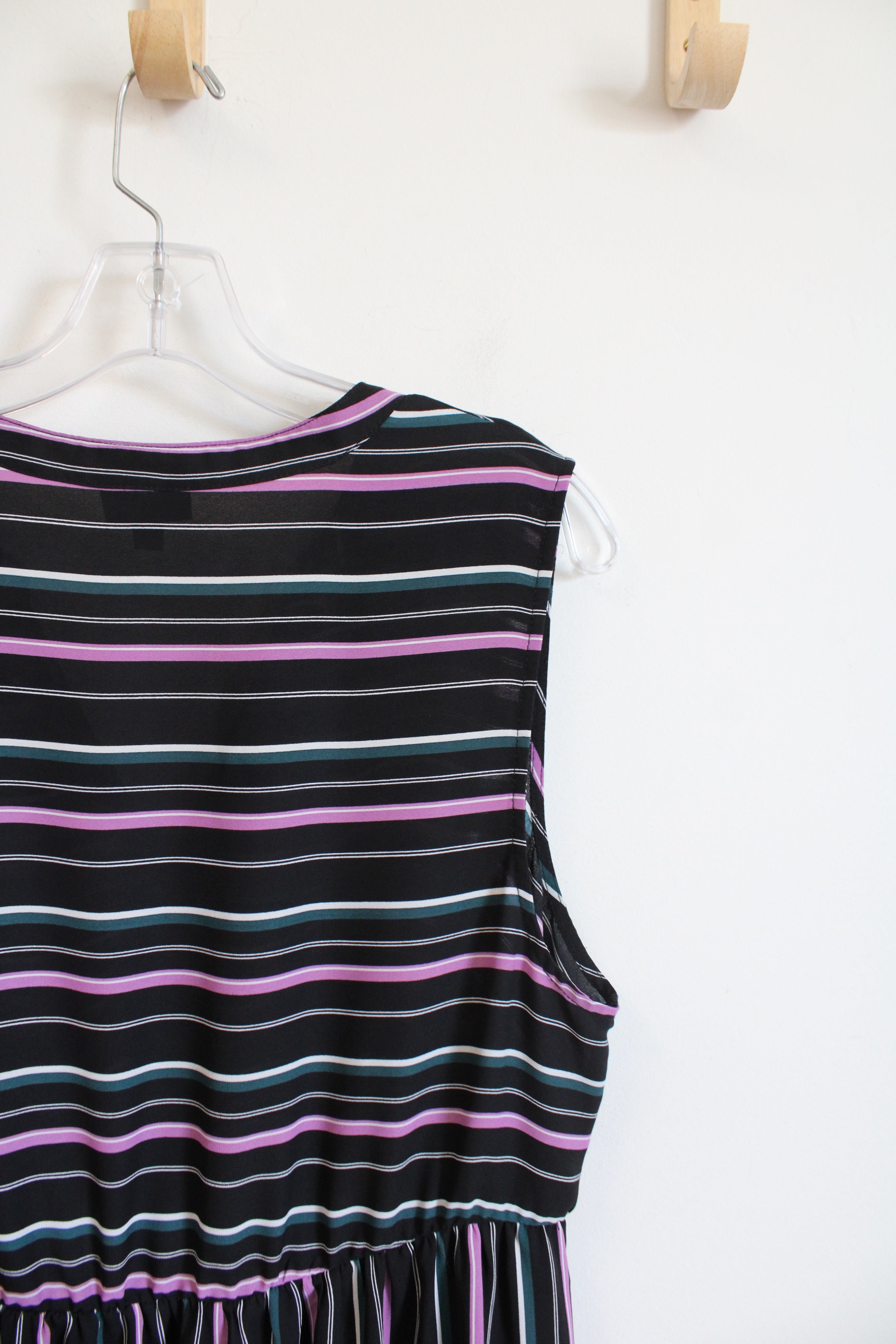 Torrid Black and Purple Striped Shirt Dress | 1 (LG)