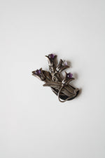 Taxco Mexico Amethyst Tulip Sterling Silver Pin