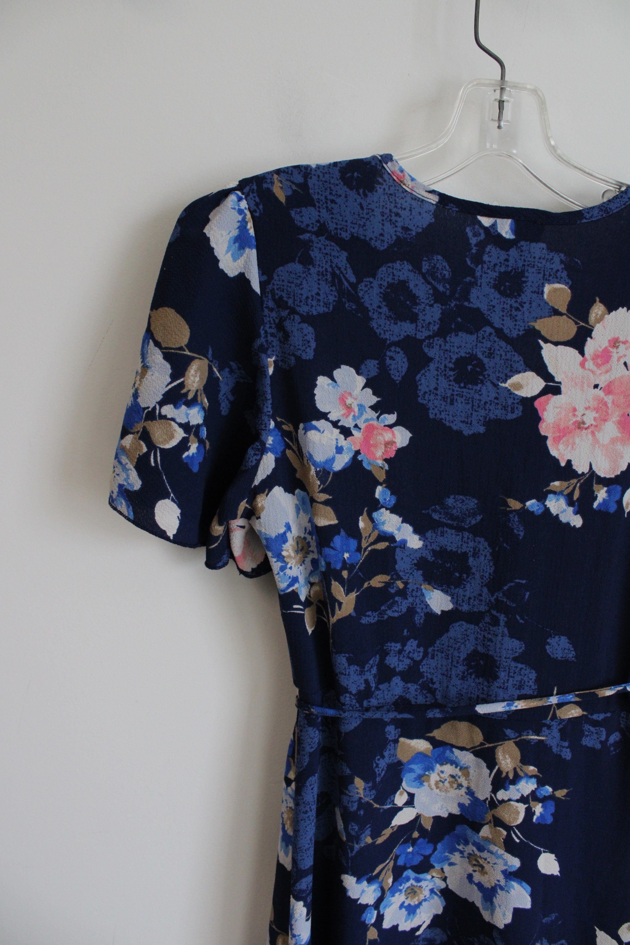 Rue 21 Blue Floral Wrap Dress | S