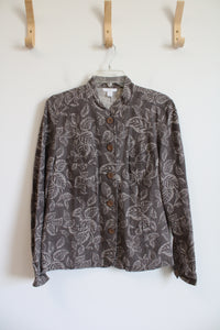 Charter Club Brown Patterned Jacket | L