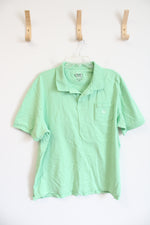 Chaps Light Green Cotton Polo Shirt | XXL