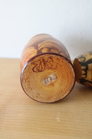 Wooden Painted Cats Russian Nesting Doll