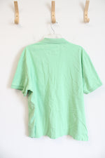 Chaps Light Green Cotton Polo Shirt | XXL