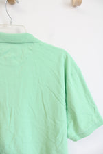 Chaps Light Green Cotton Polo Shirt | XXL