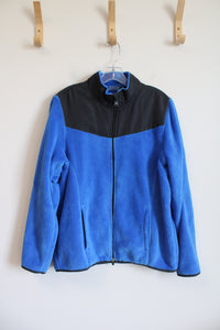 Danskin Now Blue and Black Full Zip Fleece | XL