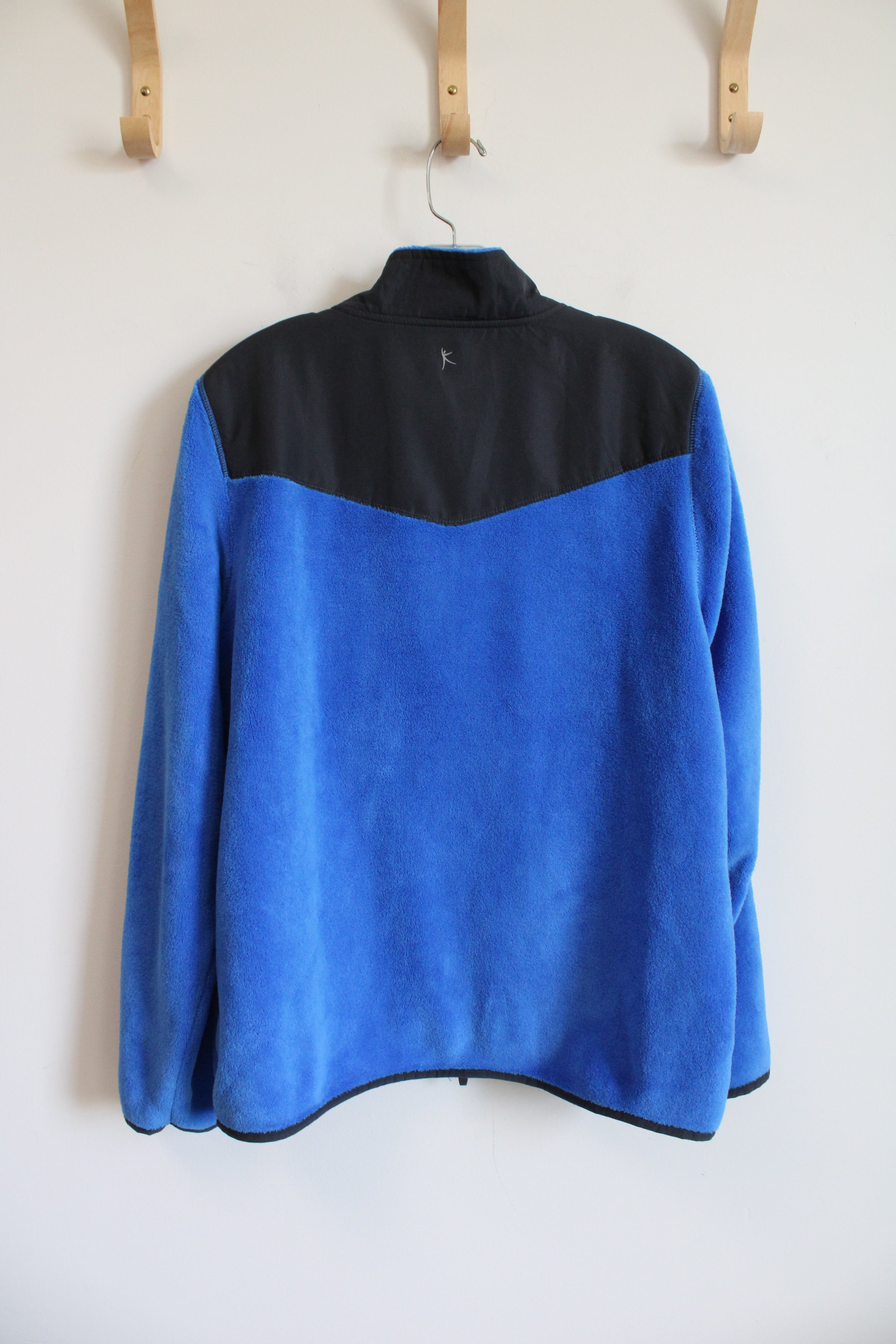 Danskin Now Blue and Black Full Zip Fleece | XL