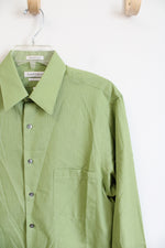 Van Heusen Classic Fit Green Satin Stripe Button Down Shirt | 15 (32/33)
