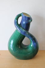 Royal Haeger Blue Green Cobra Vase