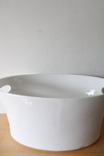HB Large White Ceramic Oval Serving Dish