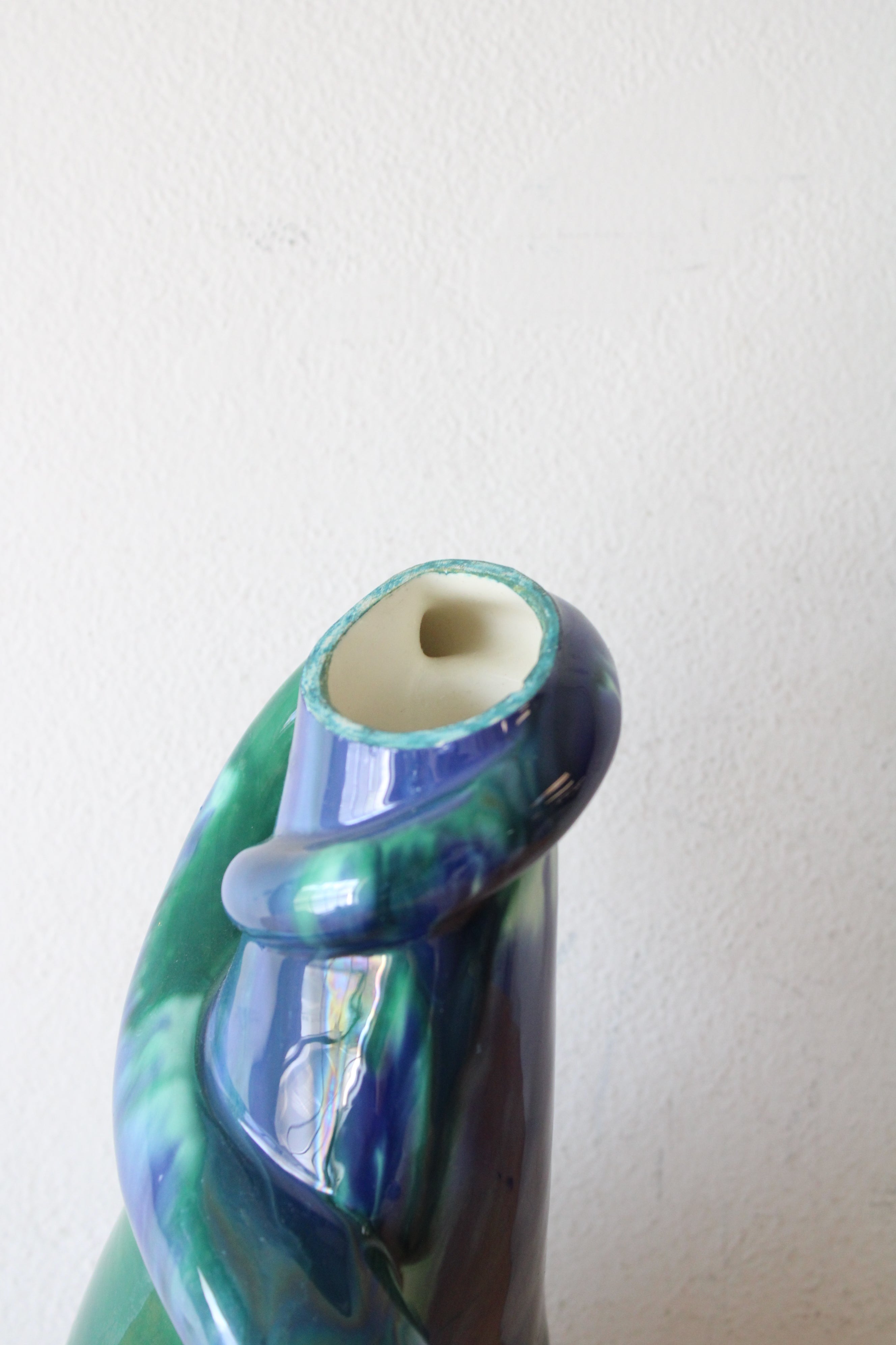 Royal Haeger Blue Green Cobra Vase