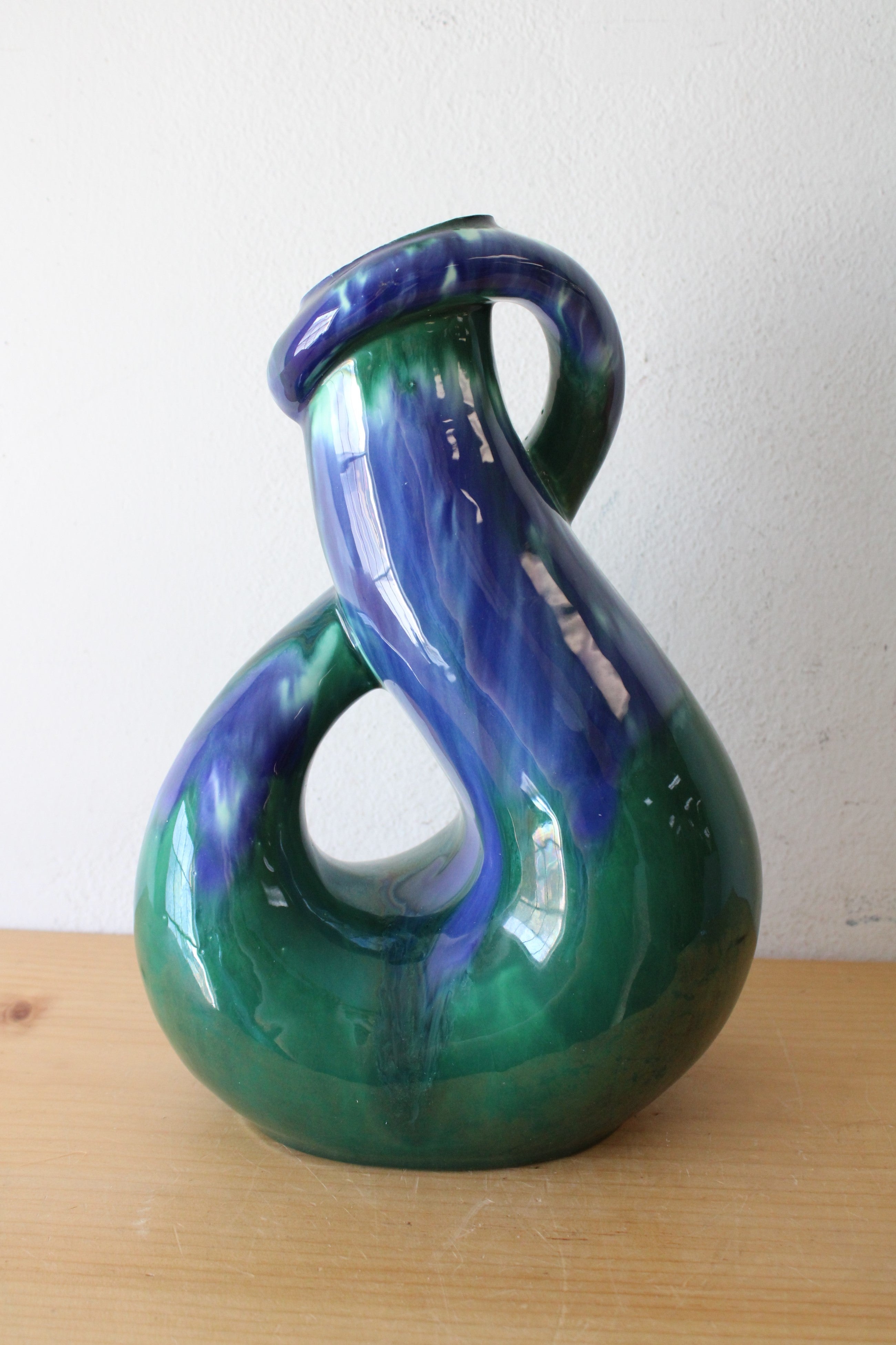 Royal Haeger Blue Green Cobra Vase