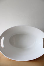 HB Large White Ceramic Oval Serving Dish