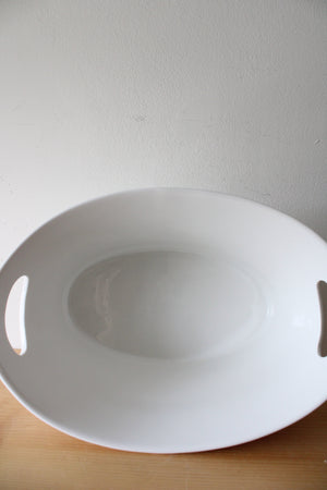 HB Large White Ceramic Oval Serving Dish