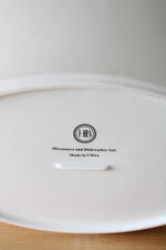 HB Large White Ceramic Oval Serving Dish