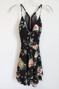 Emerald Sundae Black Floral Dress | S